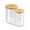 #1 clear, variant on WYBXZ Bathroom Set 2 In 1 Jars with Lids, Acrylic Cotton Ball Clear Dispenser for Cotton Swab Cotton Round Pads Floss for Bathroom Organizer