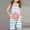 Light Blue, variant on Generic Girls Striped Floral Print Jumpsuits V Neck Spaghetti Strap Sleeveless Romper Overalls with Pockets for 5-14 Years