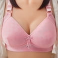 thumbnail image 2 of DeHolifer Women Bras Underwire Full Coverage Push Up Adjustable Strap Soft Gathering Everyday Bras Pink XL, 2 of 8