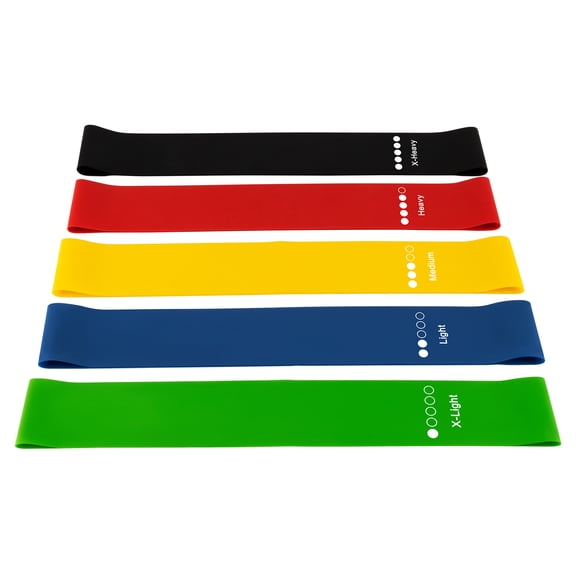 Muka 5 Pcs Resistance Bands for Working Out, Exercise Stretch Loop for Physical Therapy with Instruction Manual & Carry Bag- Assorted