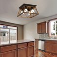 thumbnail image 5 of Semi Flush Mount Vintage 4-Light Bronze Farmhouse Ceiling Light Geometric Rustic Island Light Fixtures for Entryway Hallway Dining Room Living Room Bedroom, 5 of 8