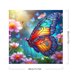 thumbnail image 2 of Kit de pintura por números sobre lienzo, arte al óleo artesanal, mariposa colorida, decoración del hogar, 40x40cm, 2 of 9