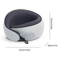 thumbnail image 3 of Cooling & Supportive Travel Neck Pillow, 100% Pure Memory Foam Ergonomic Design for Airplane Sleep, Office Nap and Car Ride, Light Grey, 3 of 9
