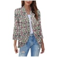 thumbnail image 1 of Pisexur Womens Jacket Open Front Cardigans Plus Size Jackets Coats Fall Jackets Women's Non Positioning Printed Fashionable Loose Lace Cardigan Top, 1 of 4