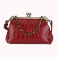 thumbnail image 5 of SPEKSEE Women PU Leather Kiss Lock Shoulder Bag Shoulder Crossbody Bag Texture Crossbody Bag for Work Shopping Travel Daily Use, 5 of 18