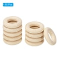 thumbnail image 3 of Unique Bargains 25mm Wooden Rings for Crafts, 50 Pack Natural Wood Rings Unfinished Wood Loop Circle, 3 of 8