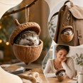 thumbnail image 4 of Cheapark 2D Sleeping Acorn Christmas Hanging Ornament Flat Design Cute Tree Pendant for Xmas Tree Holiday Home Decor Gift, 4 of 7