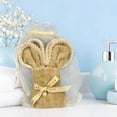 thumbnail image 5 of Easter Bunny Fleece Towel, Soft Fluffy Cute Animal Shaped Towel, Highly Absorbent Quick Drying Bath Towel, Perfect Holiday Gift for Family, 3.54*5.9in, Coffee, 5 of 6