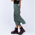 thumbnail image 3 of Babysbule Clearance Women Skirts Womens Fashion Leopard Print Zipper High Waist Casual Satin Mid Calf Skirt, 3 of 8