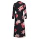 thumbnail image 4 of Vestido largo informal con dobladillo dividido y cordón de solapa con estampado de mangas largas sexy para mujer Pompotops hdfakjf9371, 4 of 8