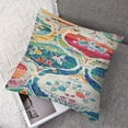 thumbnail image 7 of BANET Pillow Cover Patten in Red, Yellow, Green, Blue Square Throw Waist Pillow Case Decorative Cushion Cover Pillowcase Sofa 24x24in, 7 of 7