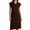 Brown, variant on Womens Summer Casual Mini Dresses Short Sleeve Split Elegant Knit Dress Long Sleeve Split Loose Fit Collar Fashion Beach Dress Green S-XXL