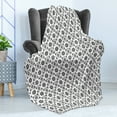 thumbnail image 4 of Black and White Soft Flannel Fleece Throw Blanket, Monochrome Floral Arrangement with Abstract Swirl Leaves Spring Season, Cozy Plush for Indoor and Outdoor Use, 50" x 60", Black White, by Ambesonne, 4 of 5