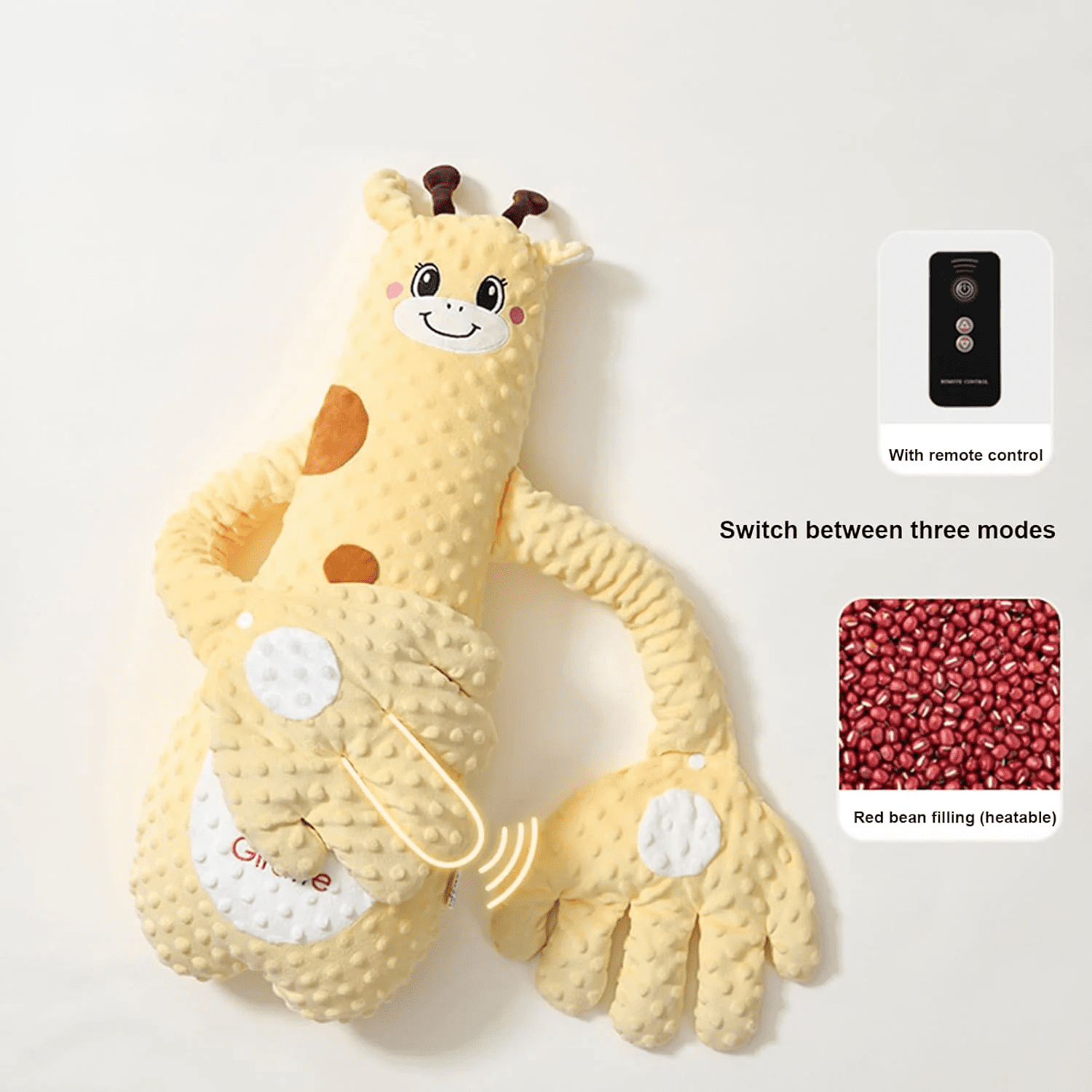 KANOHENO Patting Pillow Soother,Adjustable Mode Interactive Plush,Interactive Patting Companion with Remote Control