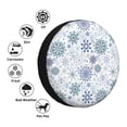 thumbnail image 4 of Yiaed Retro ice blue snowflakes Print Print Tire Wheel Cover, tire covers for trailers,rv wheel covers,rv tire covers, camper tire covers,tire covers for cars-17 inch, 4 of 6