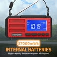 thumbnail image 4 of FosPower Hand Crank Emergency Radio with Light, Portable AM/FM/NOAA Weather Radio Solar Power Bank 10000mAh, USB C Cable, Cell Phone Charger SOS Alarm, 4 of 7