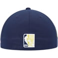 thumbnail image 4 of Men's Mitchell & Ness Navy New Jersey Nets 35 Years Burnt Sunrise Fitted Hat, 4 of 5