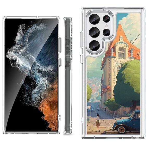 Shockproof Bumper Phone Case for Samsung Galaxy S23 Ultra 5G, by OneToughShield ® - Europe Summer