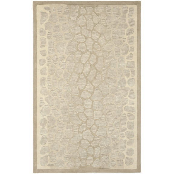 SAFAVIEH Martha Stewart Arusha Grassland Spotted Area Rug, Wheat Beige, 8' x 10'