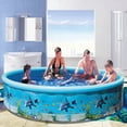 thumbnail image 4 of 1PC Round Colorful Inflatable Water Playing Pool For Kids Outdoor Summer Activities 125x0.3937in, 4 of 8