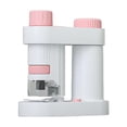 thumbnail image 3 of Microscopio portátil de mano 80-160x con microscopio electrónico educativo portátil rosado, 3 of 9