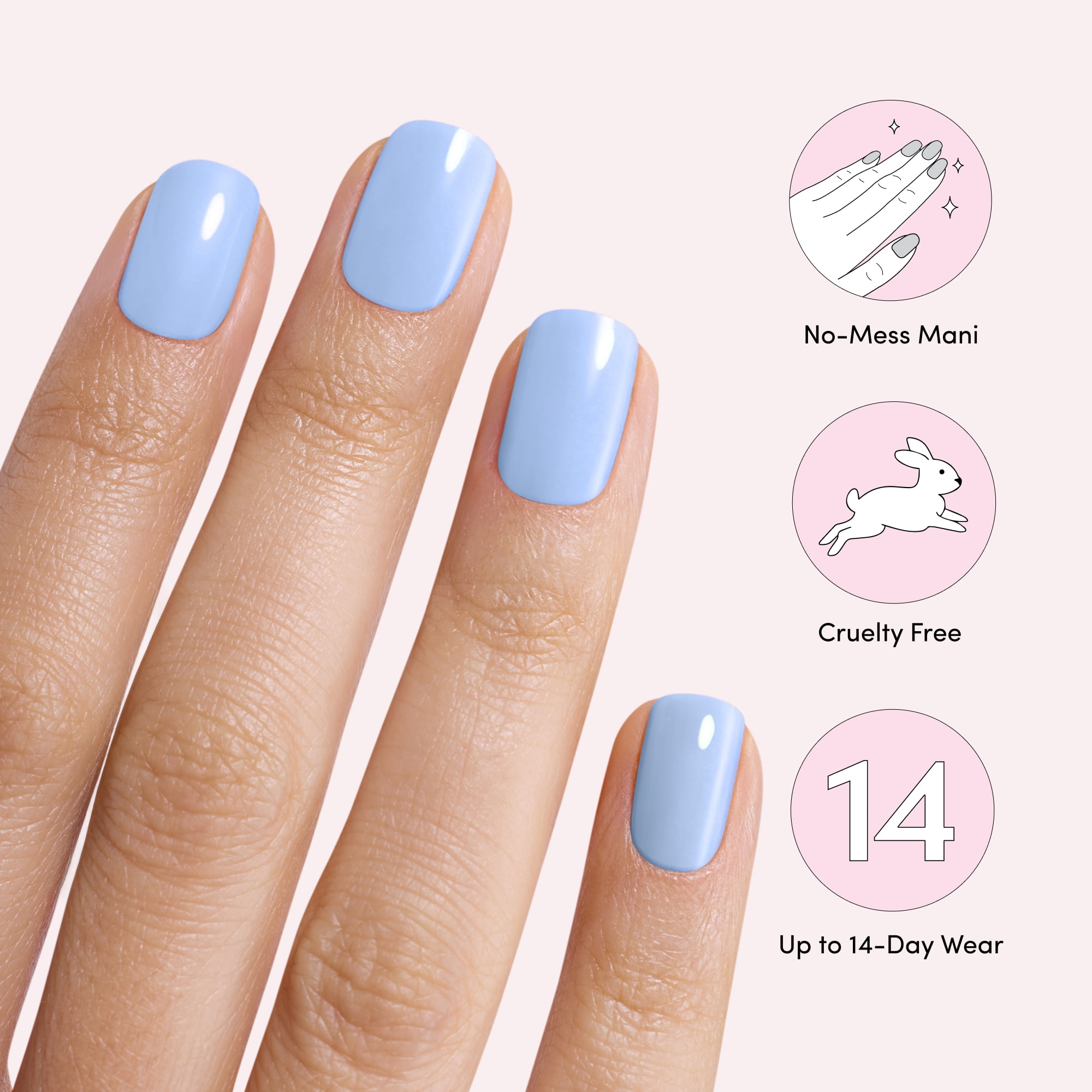 Dashing Diva Gloss Color, Gel Nail Polish Strips, Birdie, 27 Count