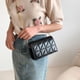 thumbnail image 4 of Bolso pequeño con cadena de lentejuelas y bandolera de piel sintética de moda para primavera y verano, color negro, 4 of 5