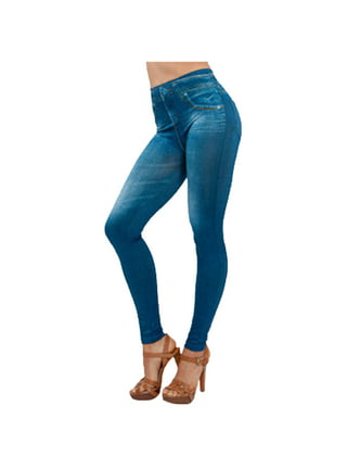 Style & Co Women's Plus Tummy Control Pull on Jeggings Blue Size 20W