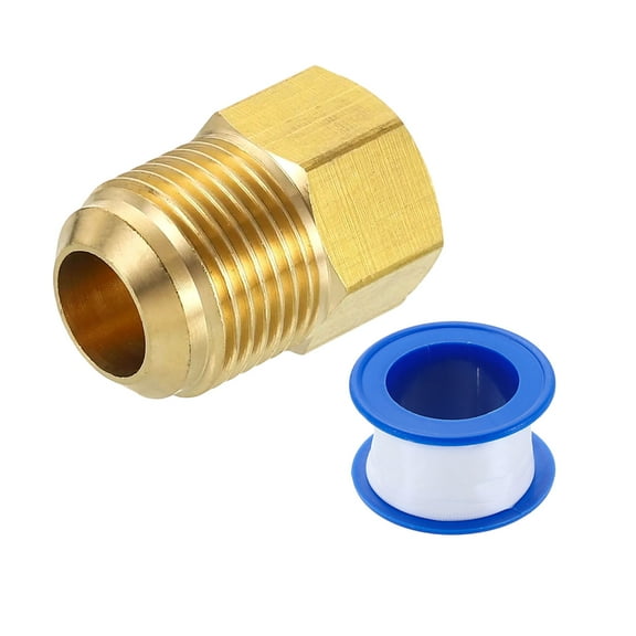 Brass Pipe Fitting, 5/8 SAE Male x 3/8 SAE Female Pipe Adapter