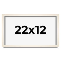 22x12 Frame White Wheat Solid Wood Picture Frame | Moulding Width 0.75 Inches | Interior Depth 0.5