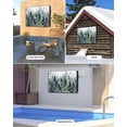thumbnail image 2 of Outdoor TV Cover 60 to 65 Inch Weatherproof, Green Christmas Tree Waterproof TV Screen Protector for Outside Decor with Zipper and Pocket 58"L x 37"H , Winter Retro Silver Snowflake, 2 of 7