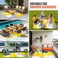 thumbnail image 4 of Yellow Gray Outdoor Rug for Patio/Deck/Porch, Non-Slip Large Area Rug 5 x 7 Ft, Oil Painting Abstract Modern Geometric Indoor Outdoor Rugs Washable Area Rugs, Reversible Camping Rug Carpet Runner, 4 of 8