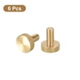 thumbnail image 3 of Unique Bargains Vis Moletées pour Pouce M5x10mm, Lot de 6 Vis Planes pour Pouce en Laiton à Tête Moletée Boulons, 3 of 5