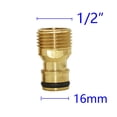 thumbnail image 4 of 1/2" 3/4" 1" Thread Brass Quick Connector Garden Watering Adapter Drip Irrigation Copper Hose Quick Connector Fittings 1 Pcs ,Leak-Proof, 4 of 6