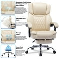Ergonomic High Back Office Chair with Footrest & Massager Adjustable, Reclining & Comfortable