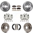 thumbnail image 1 of Transit Auto Front Rear Disc Brake Caliper Rotors Drums Semi-Metallic Pads Kit (8Pc) for Car 2007 Honda Accord 2.4L Vehicles Built Canadian Market KC8-100858P, 1 of 11