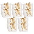 thumbnail image 1 of segolike 10 Pieces Gift Bag Merchandise Bags Thick Reusable Shopping Bag Twisted Handles White S, 1 of 9