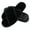 Black, variant on Women's Fuzzy Slippers Cross Band Slippers Memory Foam Open Toe Indoor Outdoor Slippers Black 7-8