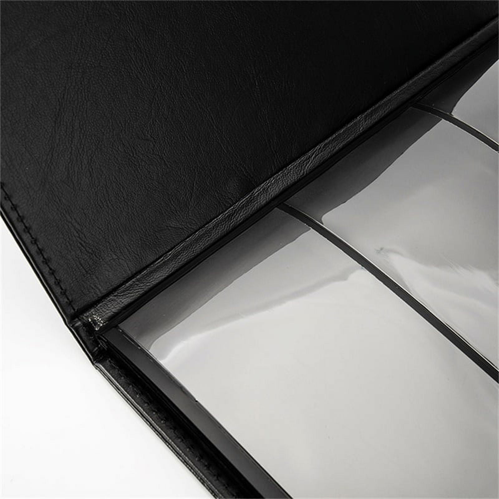 60 Pockets Soft Leather Notes Album Banknote Paper Money Collection Stamps Book (coolblack )