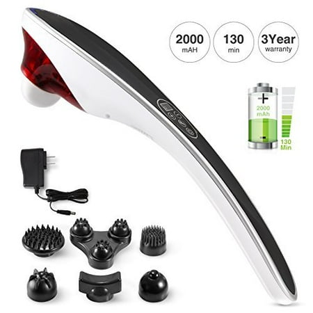 Percussion Foot Massager - Cordless Handheld Massager, Ohuhu Rechargeable Electric Back Massagers Deep Tissue Percussion Massage For Neck Shoulder Leg Foot Muscles Pain Relief Relax