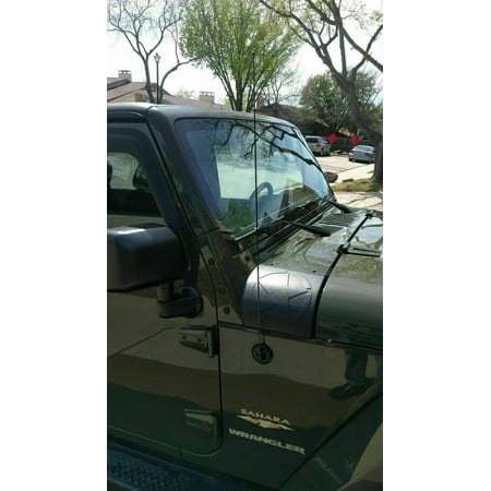 31″ Stainless Black Antenna MAST - FITS : Jeep Wrangler JK JL Gladiator 2007-2021