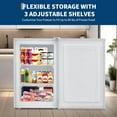 thumbnail image 2 of Garvee 3.0 Cu.ft Small Freezer, Mini Deep Freezer with Reversible Single Door & 7 Adjustable Thermostat for Apartment, Home, Office, White, 2 of 7