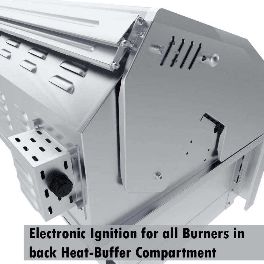 Sunstone Series 30 Inch Propane Burners Hybrid Single Zone Charcoal/Wood Burning W/Infrared Burner Grill
