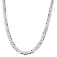 thumbnail image 1 of Solid 925 Sterling Silver 8.5mm Close Link Flat Cuban Curb Chain Necklace 18" - with Secure Lobster Lock Clasp, 1 of 5