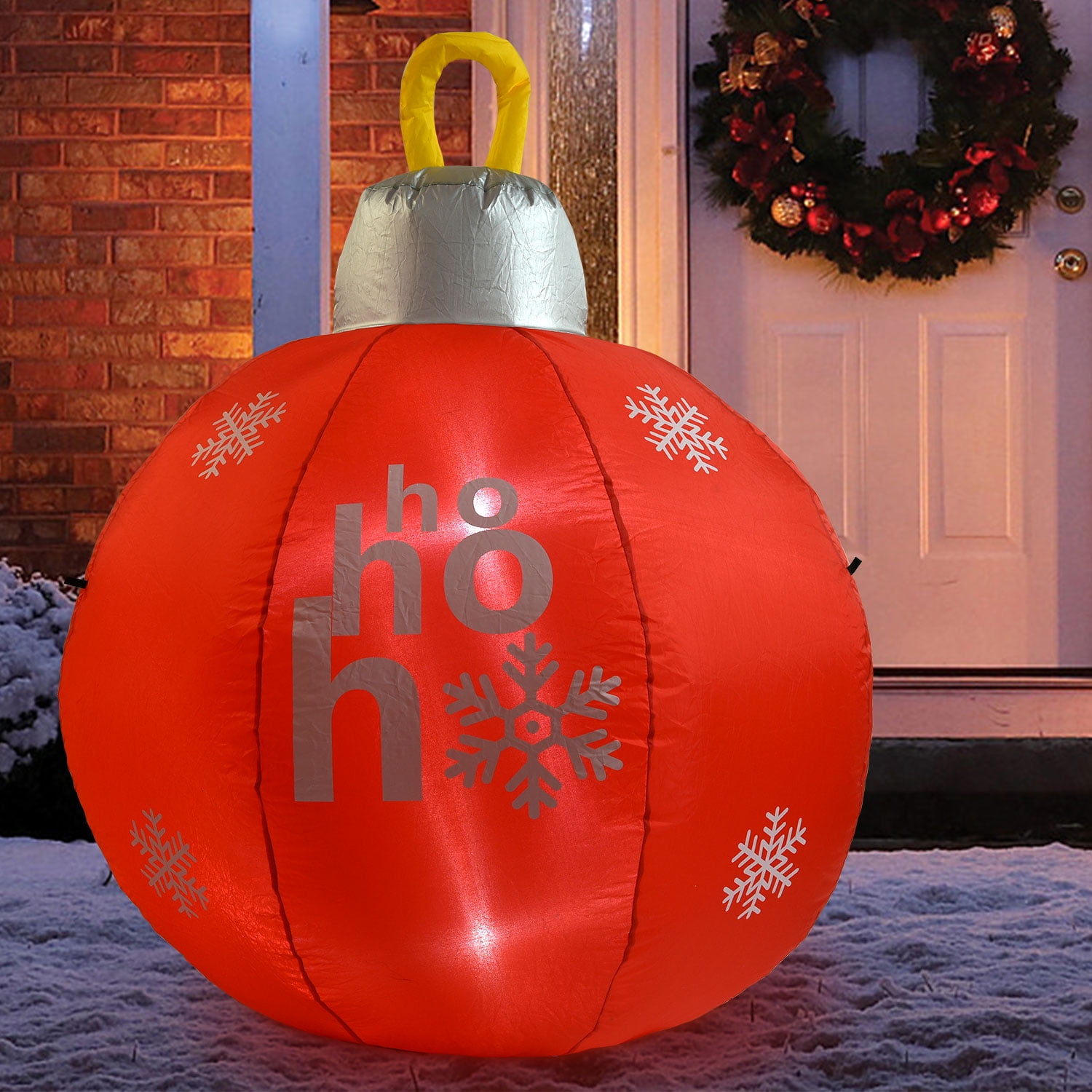 Coolmade 4 ft Giant Inflatable Christmas Ball Decorations, Blow Up