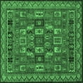 thumbnail image 1 of Ahgly Company Indoor Square Abstract Emerald Green Modern Area Rugs, 8' Square, 1 of 4