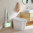 thumbnail image 5 of Bathroom Toilet Brush Set Toilet Brush TPR Flat-Head Brush Mini Brush and Storage Base No Punching Wall Mounted Toilet Long Handle Brush Set White, 5 of 10