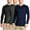 Black, Gray, Navy Blue, variant on Swan Men's Brushed Fleece Long-Sleeve Crewneck Thermal Tops (3-Pack)