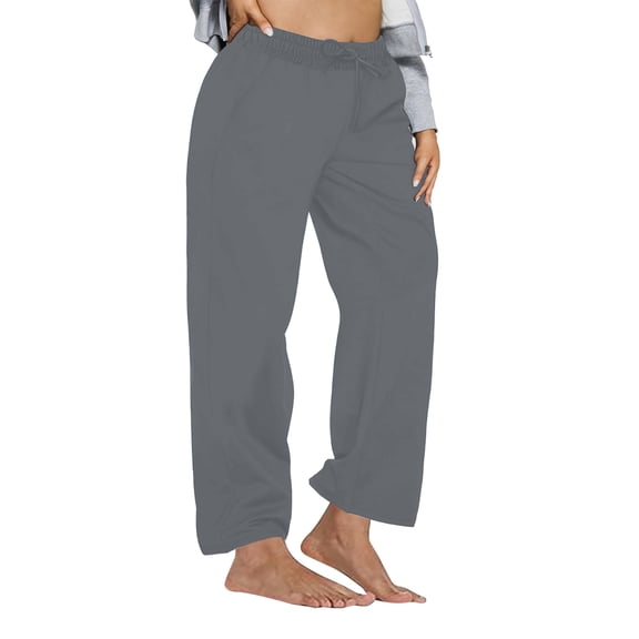 Khunlpohl Women Plus Size Yoga Pant Wide Leg Loose Lounge Pants Workout Gym Comfy Soft Outfits XL-5XL