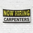 thumbnail image 4 of Now Hiring Carpenters 13 oz Heavy Duty Vinyl Banner Carpenter Jobs Available Help Wanted Sign for Business Advertising Indoor/Outdoor Single-Sided with Metal Grommets (4x8 ft, Bk & Wh & Ye), 4 of 6